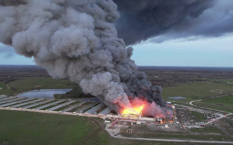 Major Texas Chicken Farm Destroyed by Massive Explosion & Fire