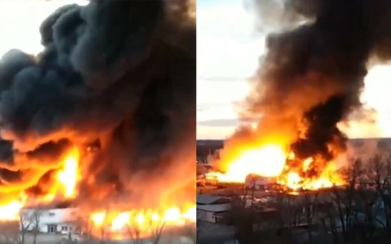 Illinois Cattle Barns Completely Destroyed by Massive Fire