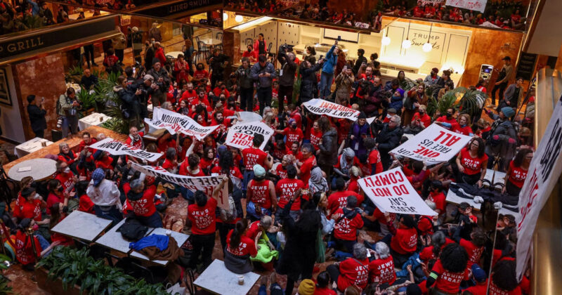 Soros-Funded Protesters Storm Trump Tower, Demand Release of Pro-Hamas Activist Mahmoud Khalil