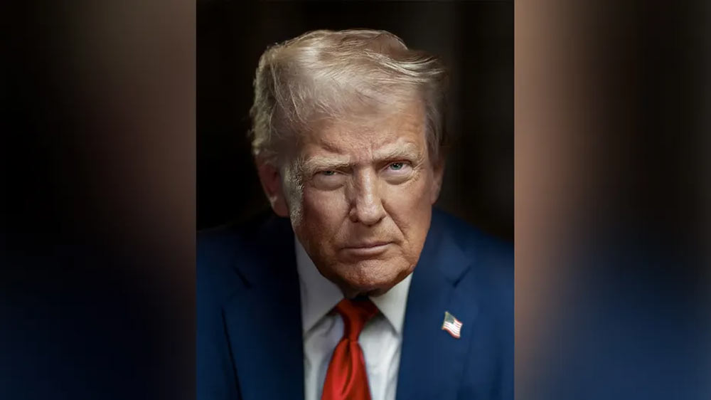 Official portrait of President Donald Trump unveiled in June 2025.